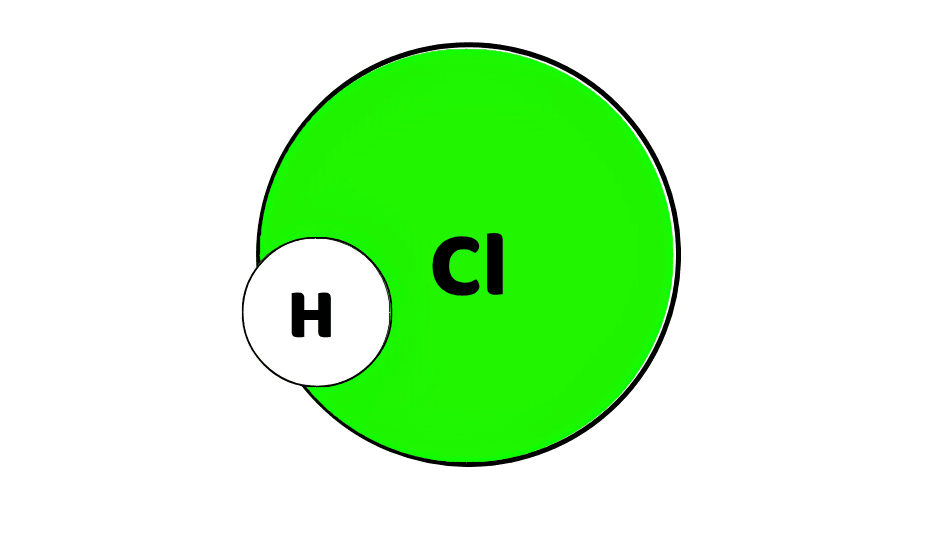 Cấu tạo 3D của HCl