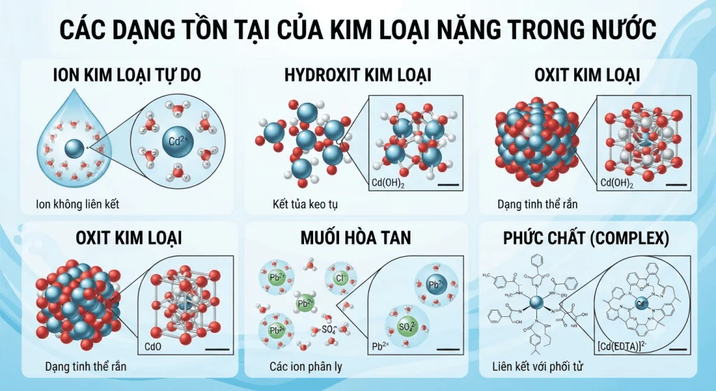 Các dạng tồn tại của kim loại nặng